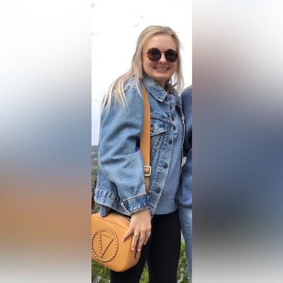 Valentino Tan Leather Crossbody Bag - Picture 8 of 9